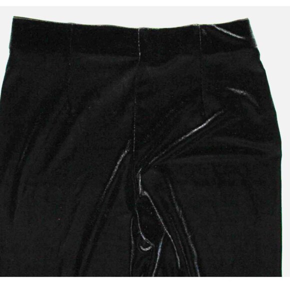 Black Wide Leg Velour Pants Side Zip Dress Barn 14 Vintage 90's Holiday Party - Picture 7 of 9